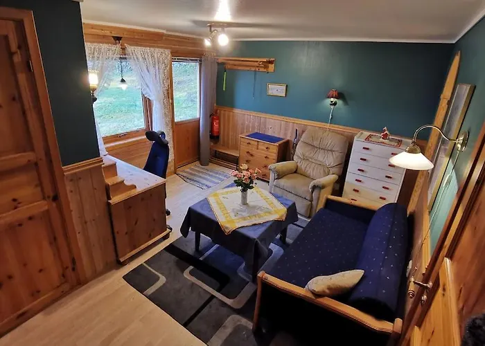 Small Basement Private Entrance View * Fitjar